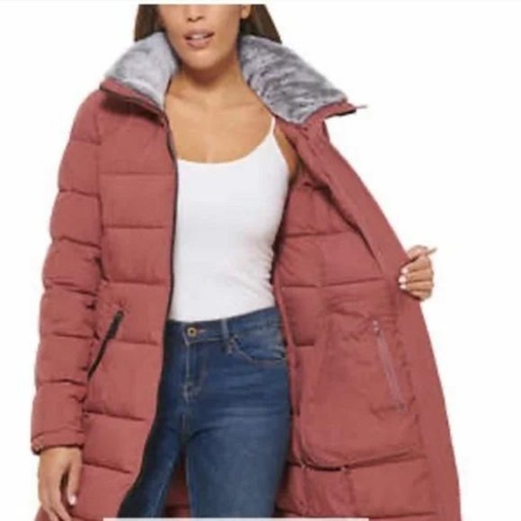 PINK NWT Andrew Marc Ladies’ Long Stretch Parka - Picture 8 of 15